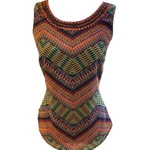 Sanctuary Women's Boho Top Embroidered Aztec Geometric Pattern Sleeveless XS